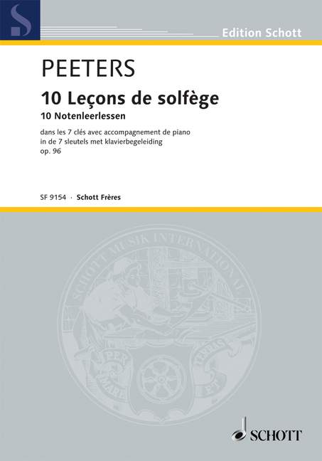 Vorderes Coverbild 10 Leçons de solfège op. 96 