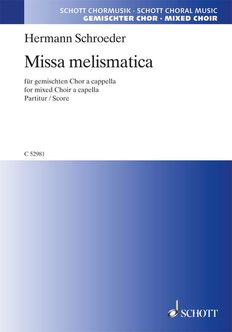 Vorderes Coverbild Missa melismatica 
