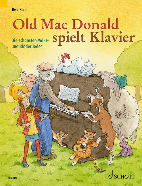 Vorderes Coverbild Old Mac Donald spielt Klavier 