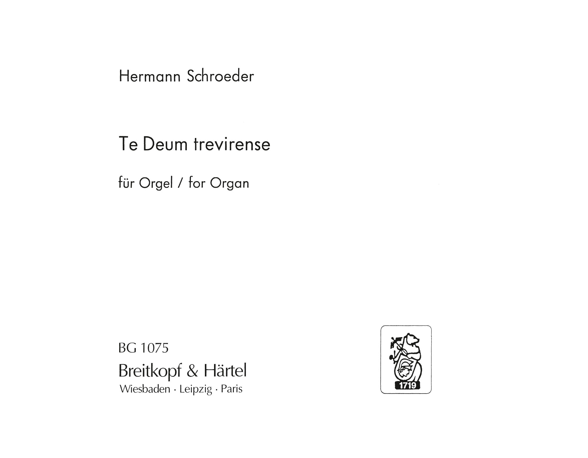 Anderes Coverbild Te Deum Trevirense