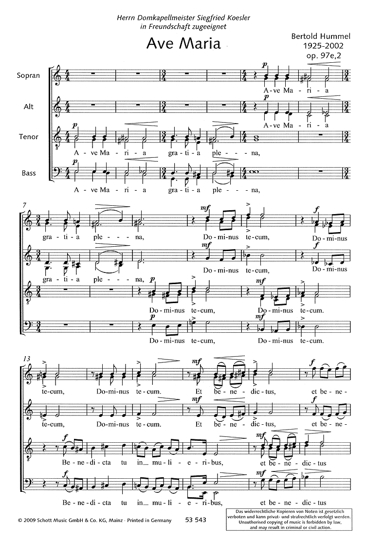 Anderes Coverbild Ave Maria op. 97e, 2 