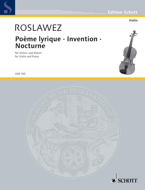 Vorderes Coverbild Poème lyrique · Invention · Nocturne 