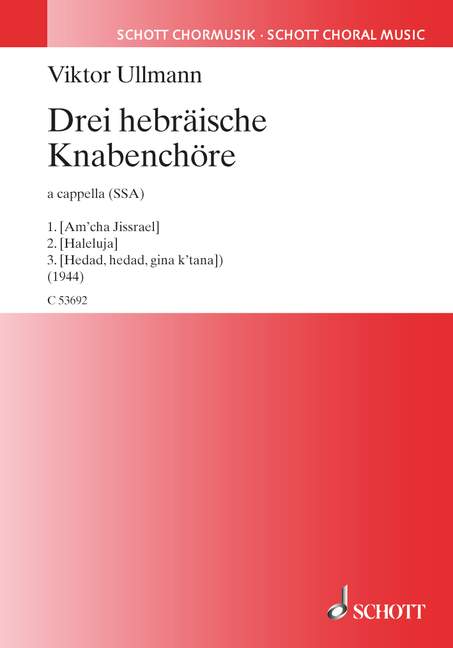 Vorderes Coverbild Drei hebräische Knabenchöre 
