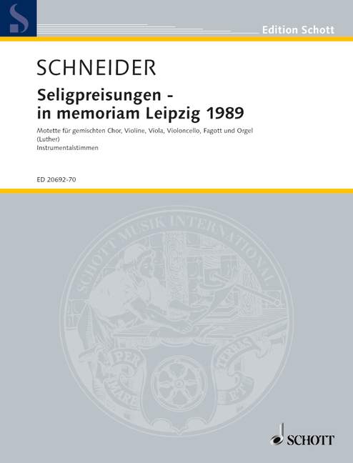 Vorderes Coverbild Seligpreisungen - in memoriam Leipzig 1989 