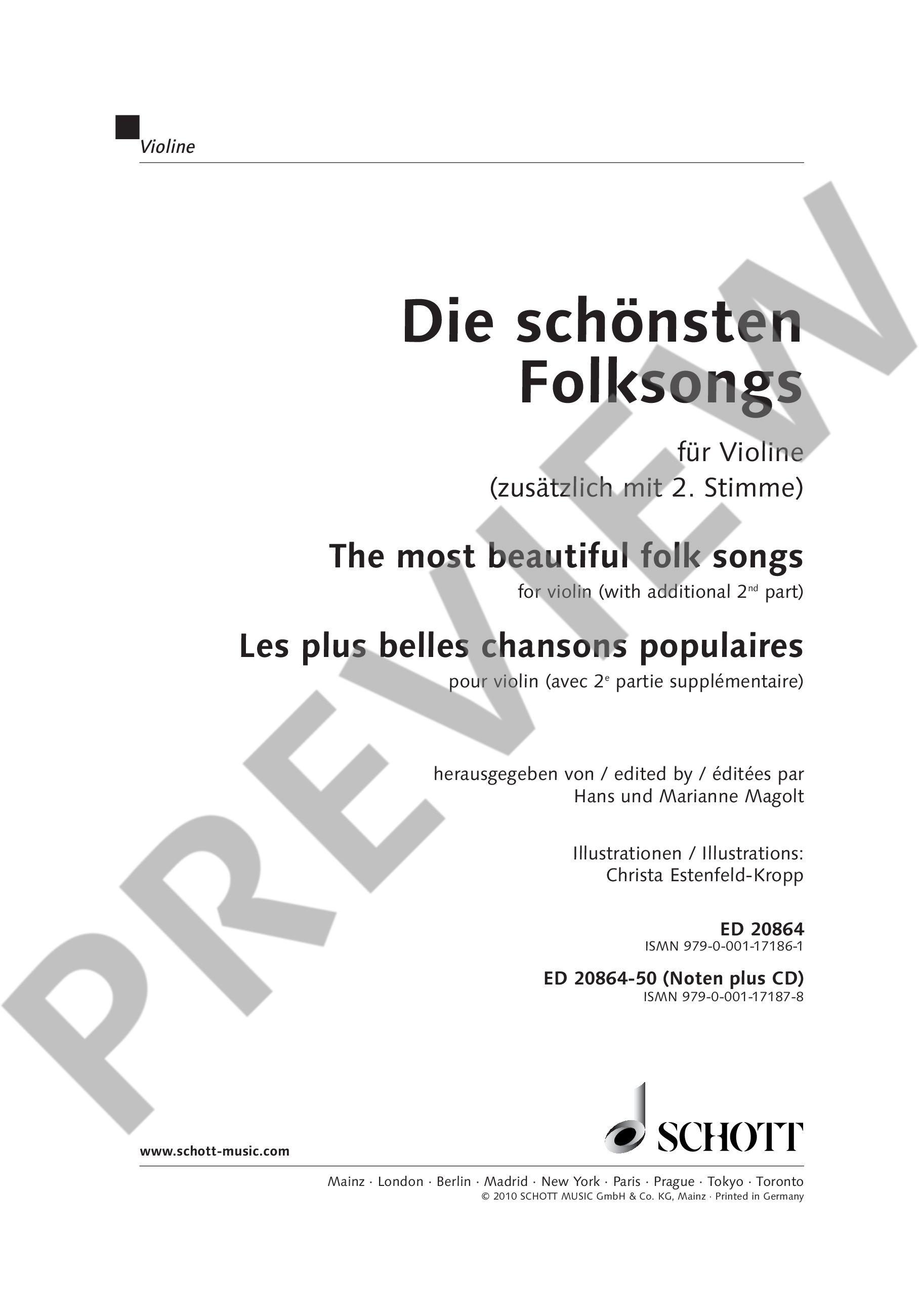 Anderes Coverbild Die schönsten Folksongs 