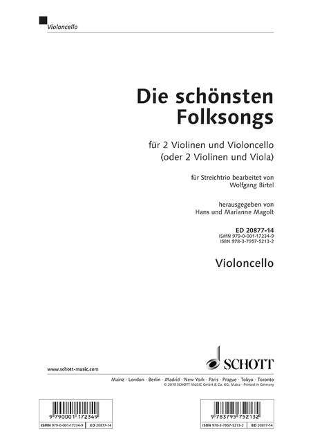 Vorderes Coverbild Die schönsten Folksongs 