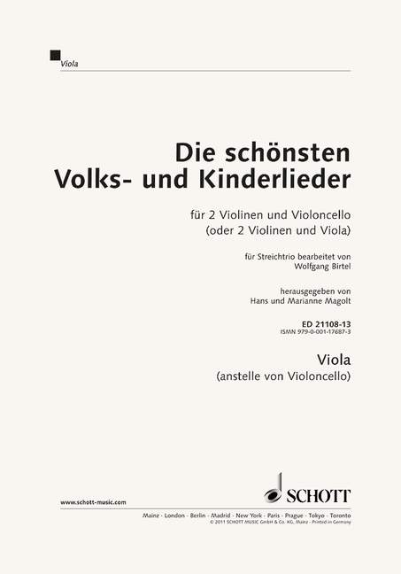 Vorderes Coverbild Die schönsten Volks- und Kinderlieder 