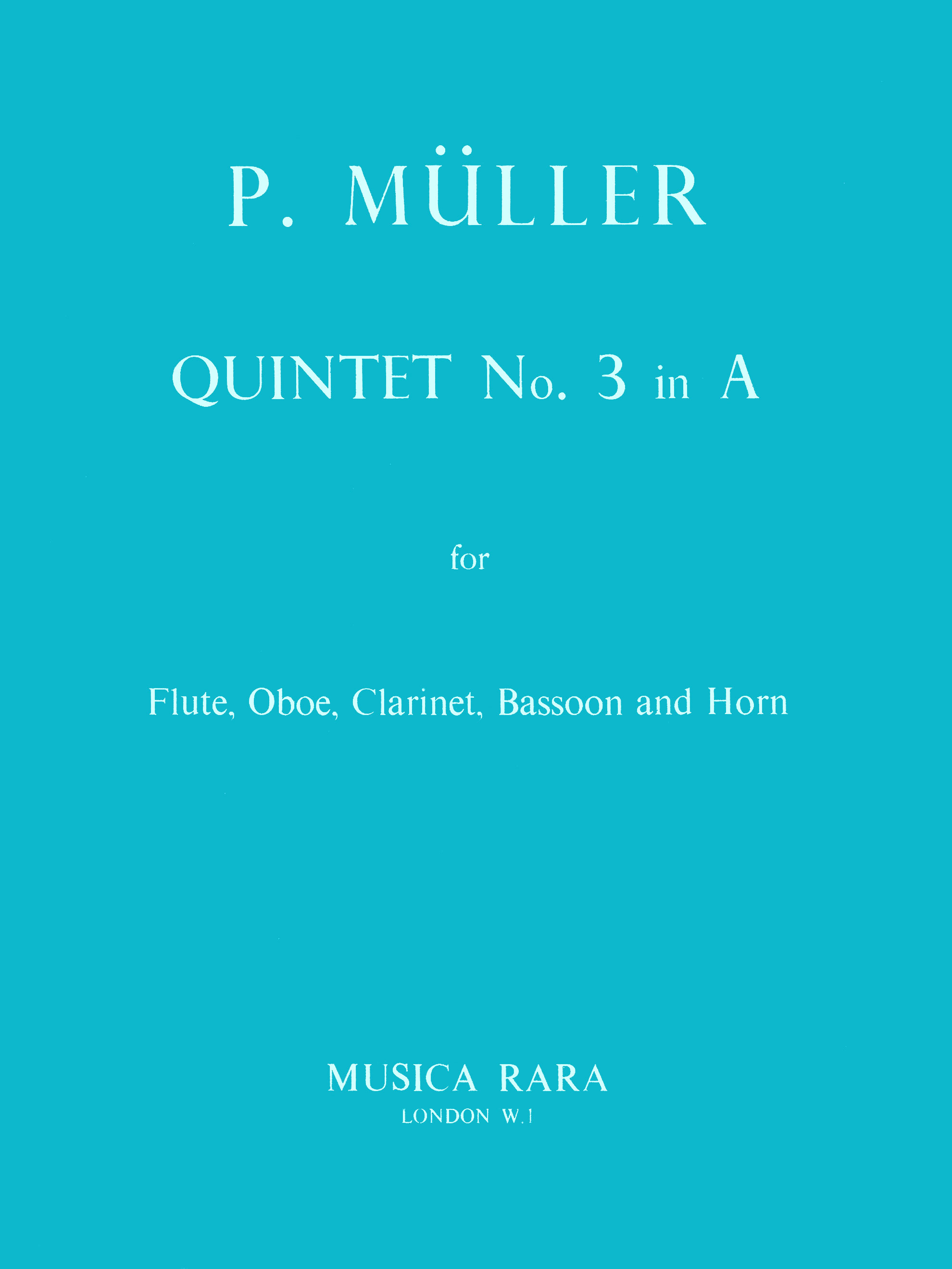 Vorderes Coverbild Quintett in A Nr. 3