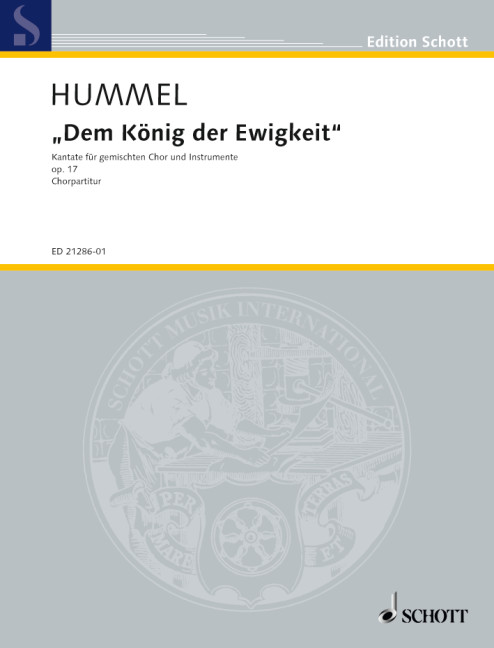 Vorderes Coverbild Dem König der Ewigkeit op. 17 