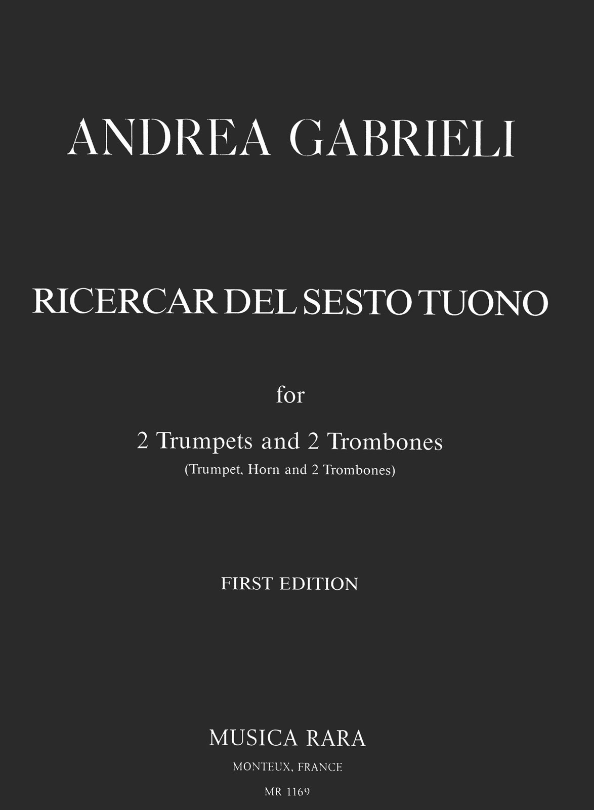 Vorderes Coverbild Ricercare del Sesto Tuono