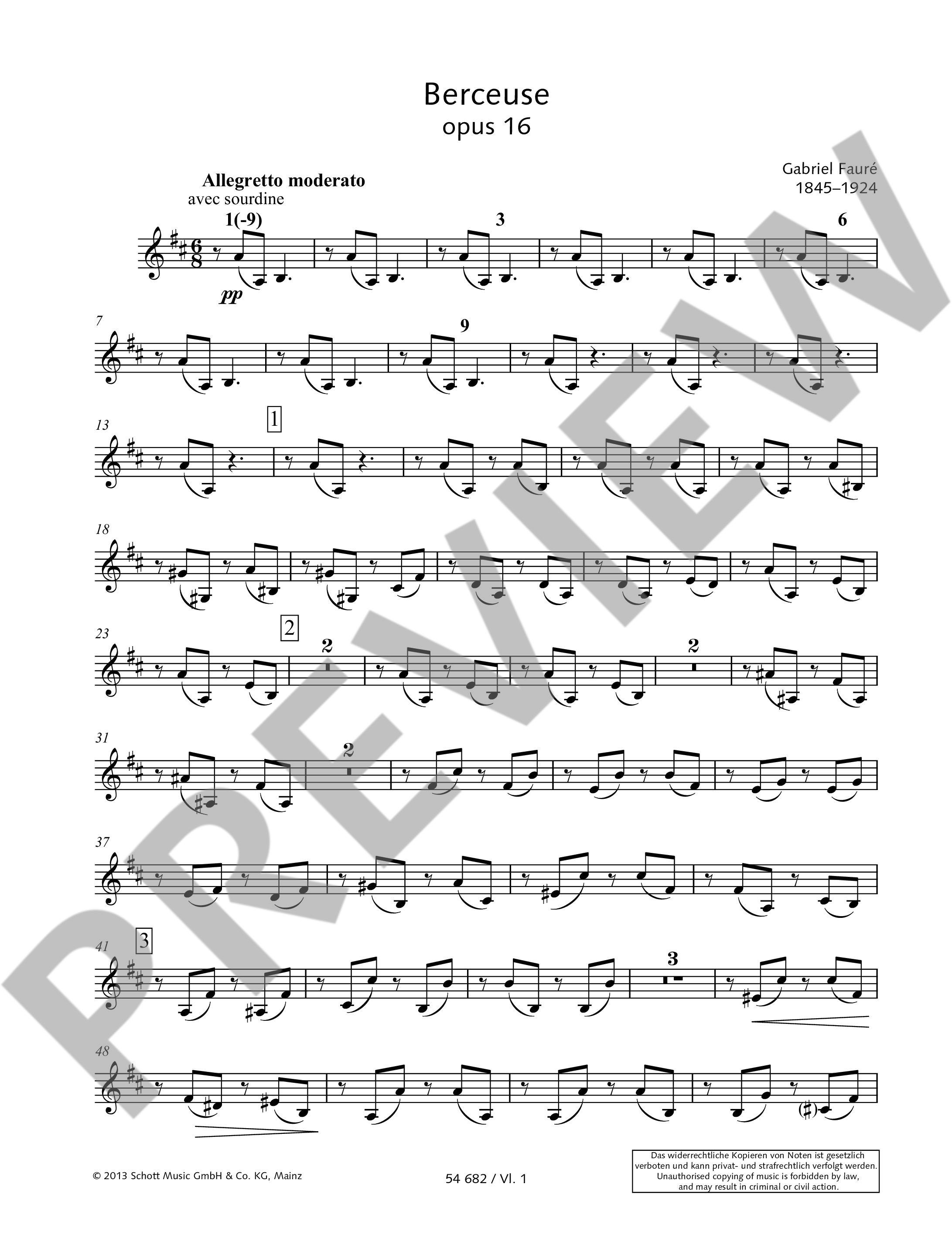 Anderes Coverbild Berceuse D-Dur op. 16 