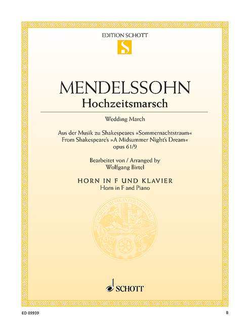 Vorderes Coverbild Hochzeitsmarsch op. 61/9 