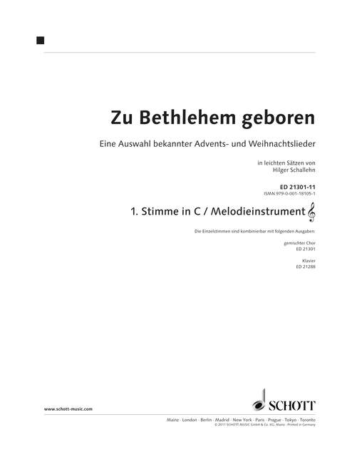 Vorderes Coverbild Zu Bethlehem geboren 