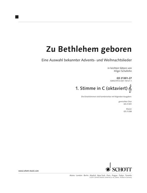 Vorderes Coverbild Zu Bethlehem geboren 