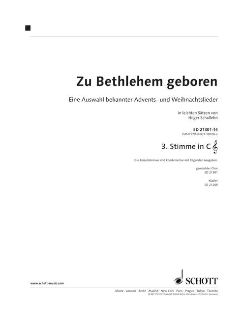 Vorderes Coverbild Zu Bethlehem geboren 