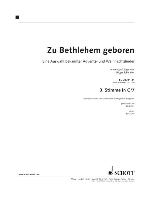 Vorderes Coverbild Zu Bethlehem geboren 