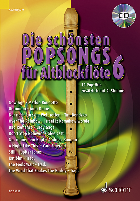 Vorderes Coverbild Die schönsten Popsongs für Alt-Blockflöte Band 6