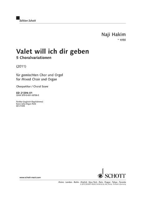 Vorderes Coverbild Valet will ich dir geben 