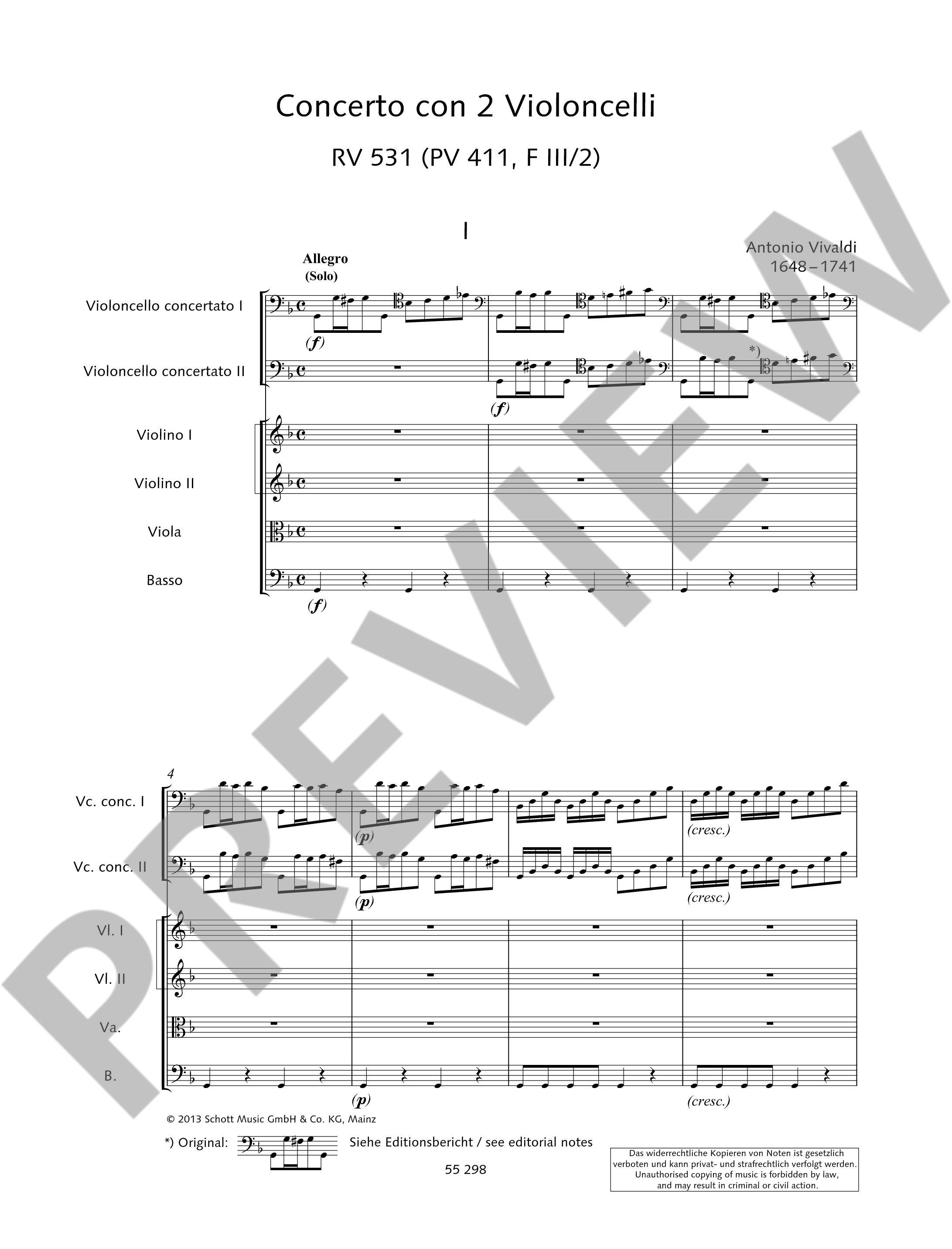 Anderes Coverbild Concerto g-Moll RV 531, PV 411, F III/2 