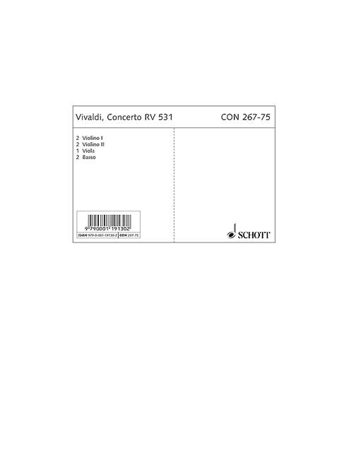 Vorderes Coverbild Concerto g-Moll RV 531, PV 411, F III/2 