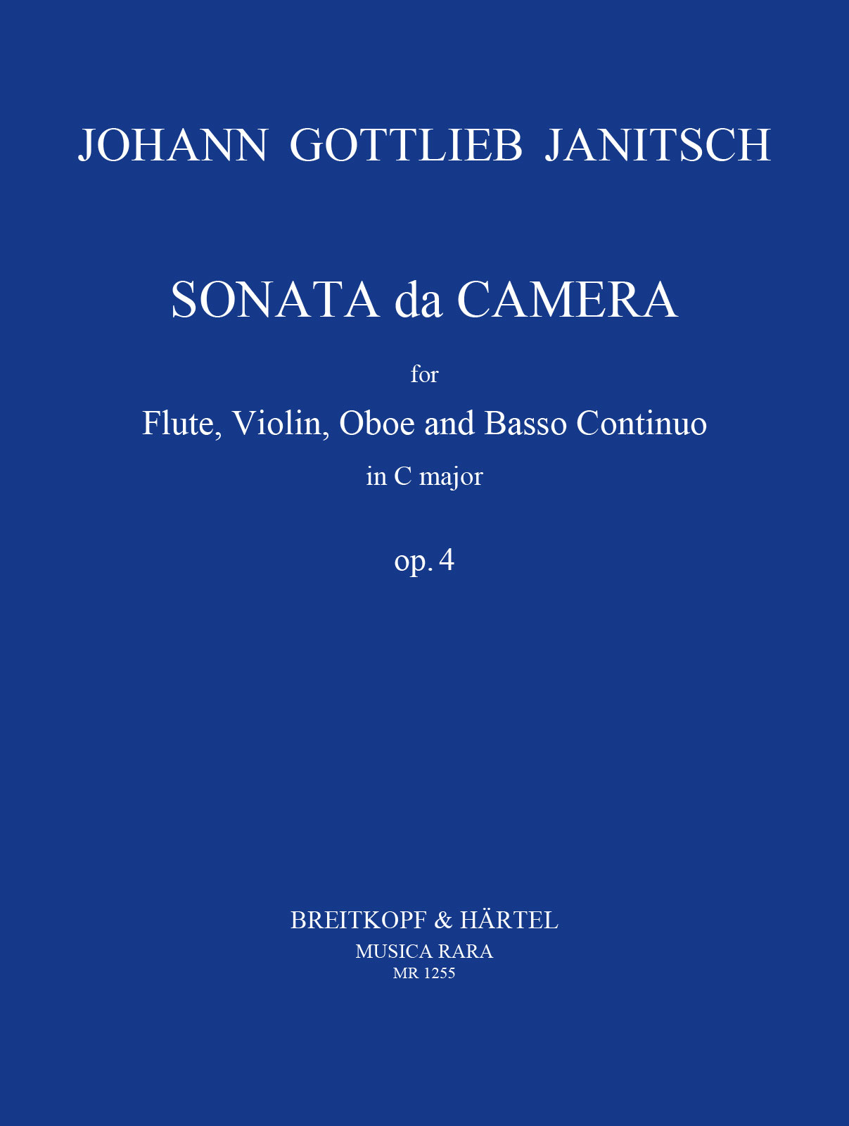 Vorderes Coverbild Sonata da Camera in C op. 4 (1733)