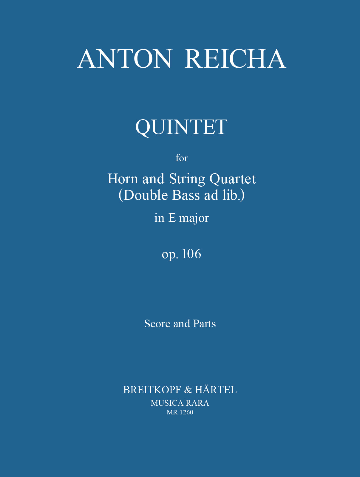 Vorderes Coverbild Quintett E-Dur op. 106