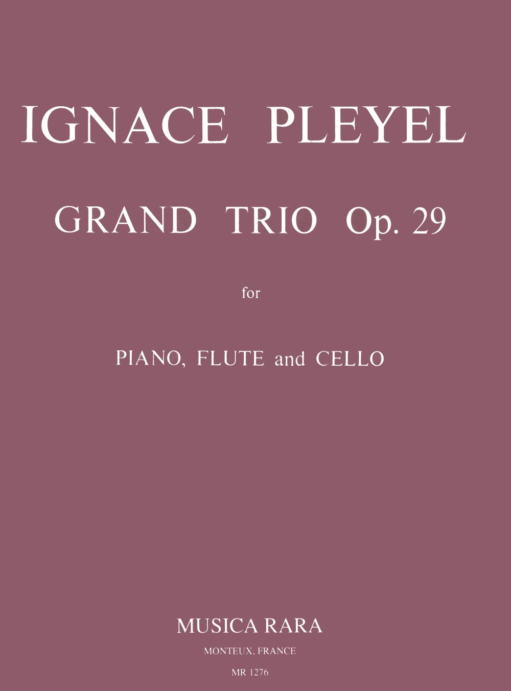 Vorderes Coverbild Grand Trio op. 29