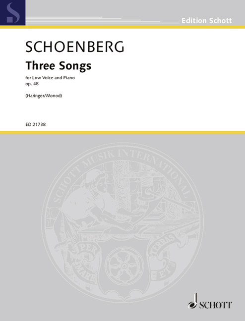 Vorderes Coverbild Three Songs op. 48 