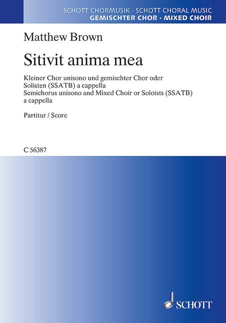Vorderes Coverbild Sitivit anima mea 