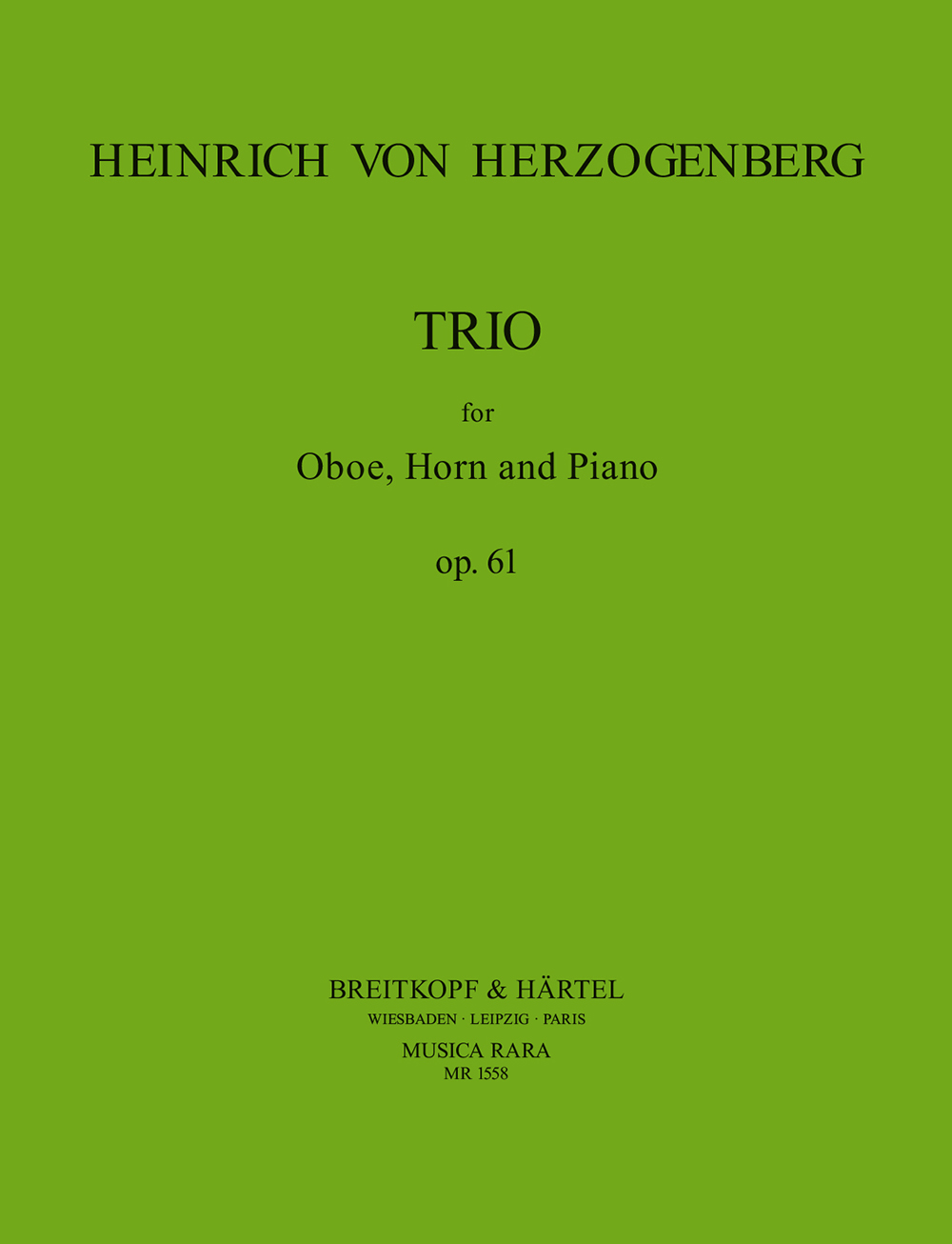 Vorderes Coverbild Trio in D op. 61