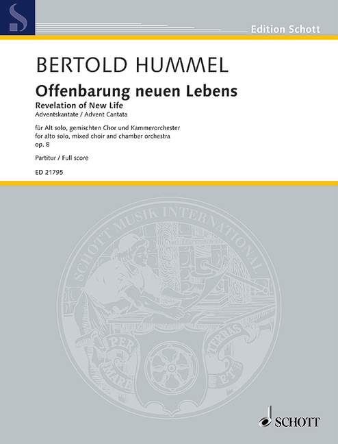 Vorderes Coverbild Offenbarung neuen Lebens op. 8 