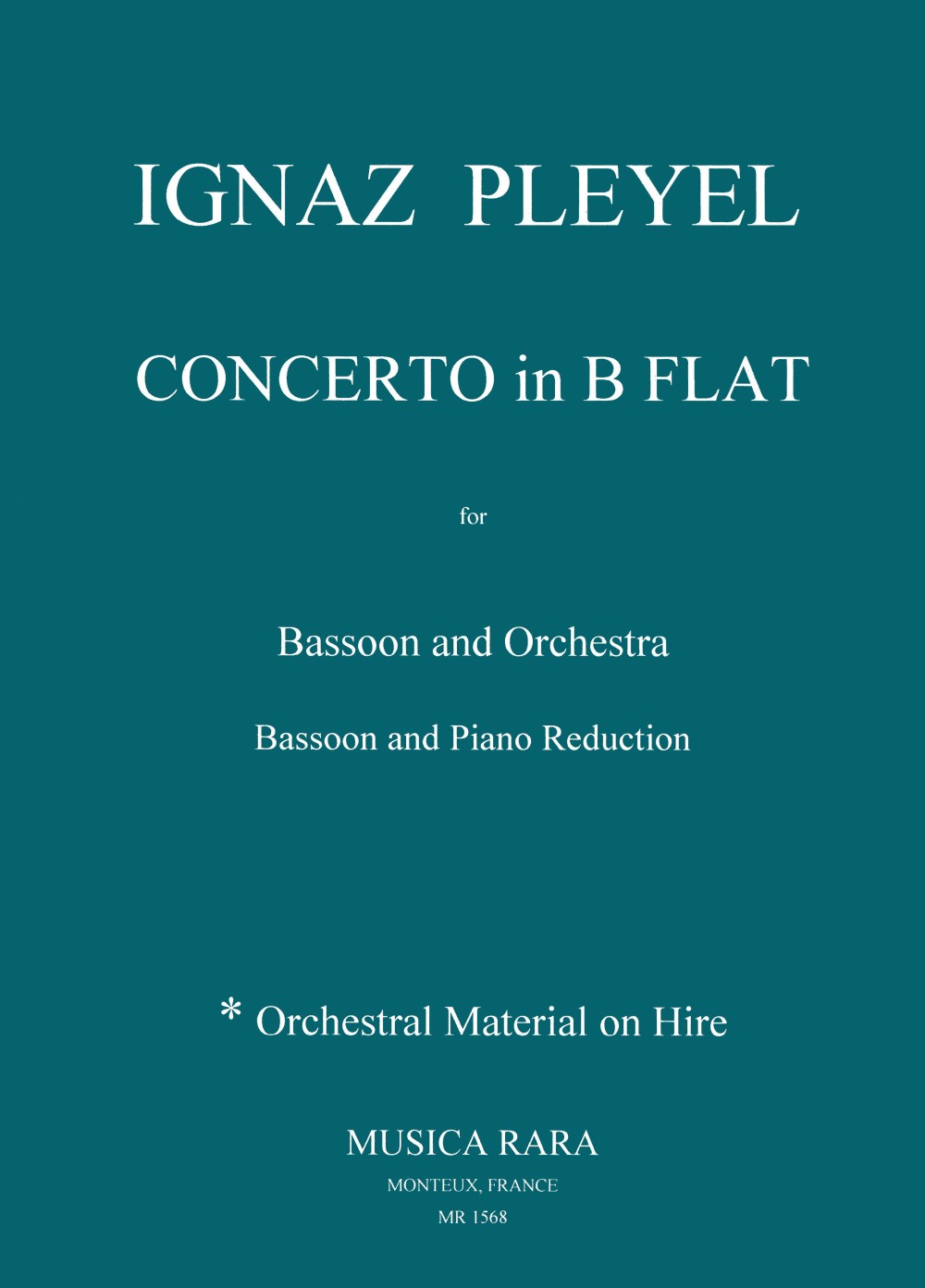 Anderes Coverbild Concerto in B BEN 1096