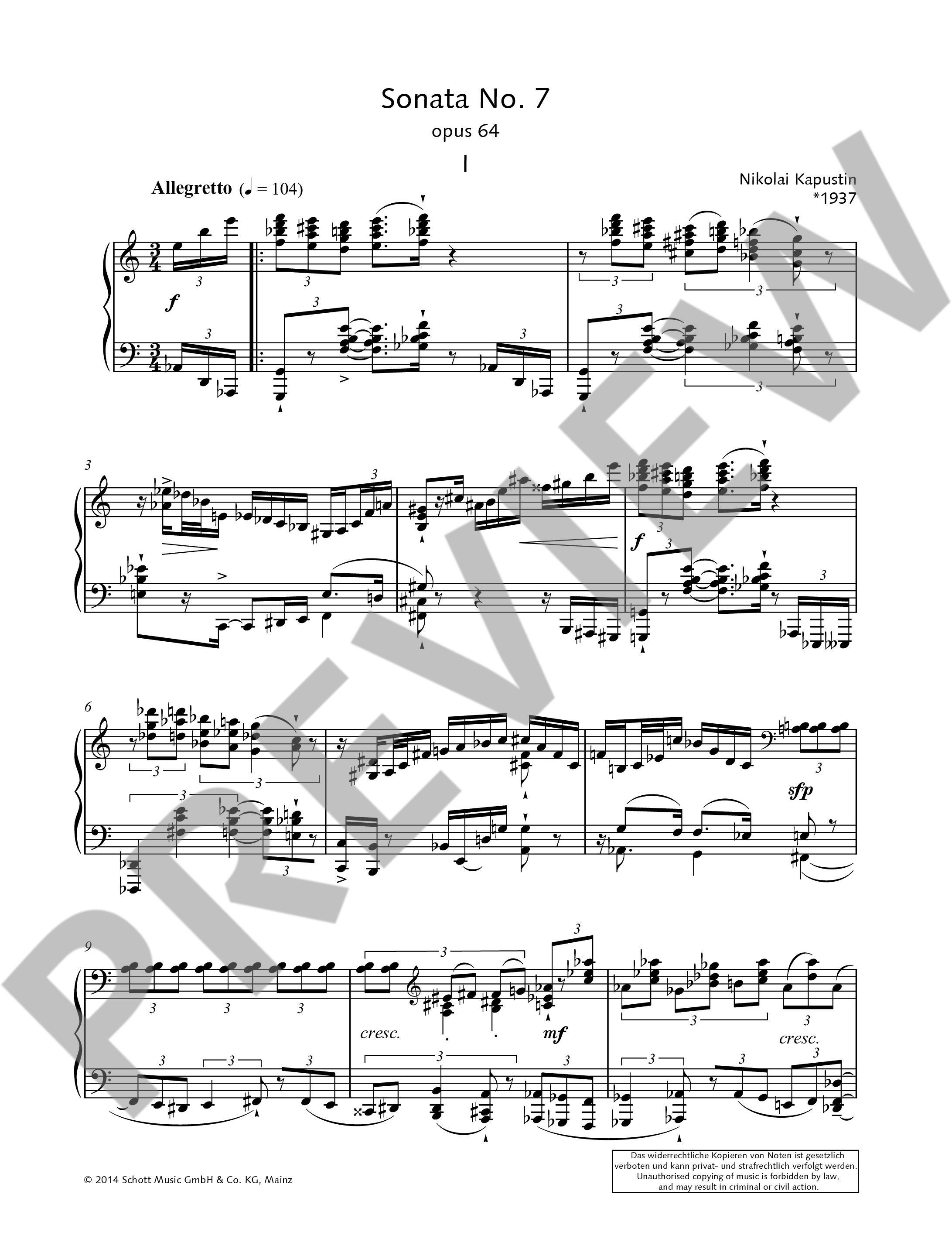 Anderes Coverbild Sonata No. 7 op. 64 