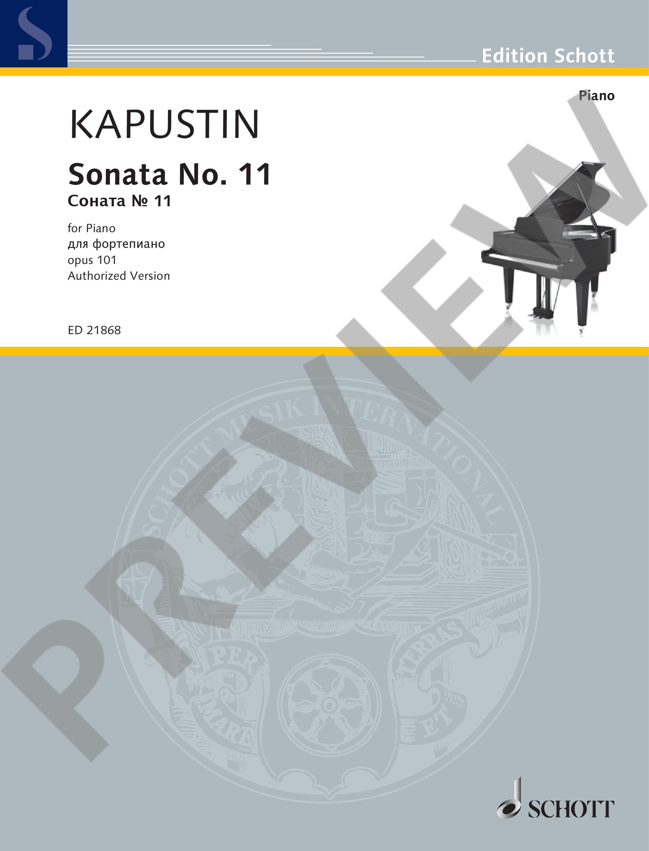 Anderes Coverbild Sonata No. 11 op. 101 