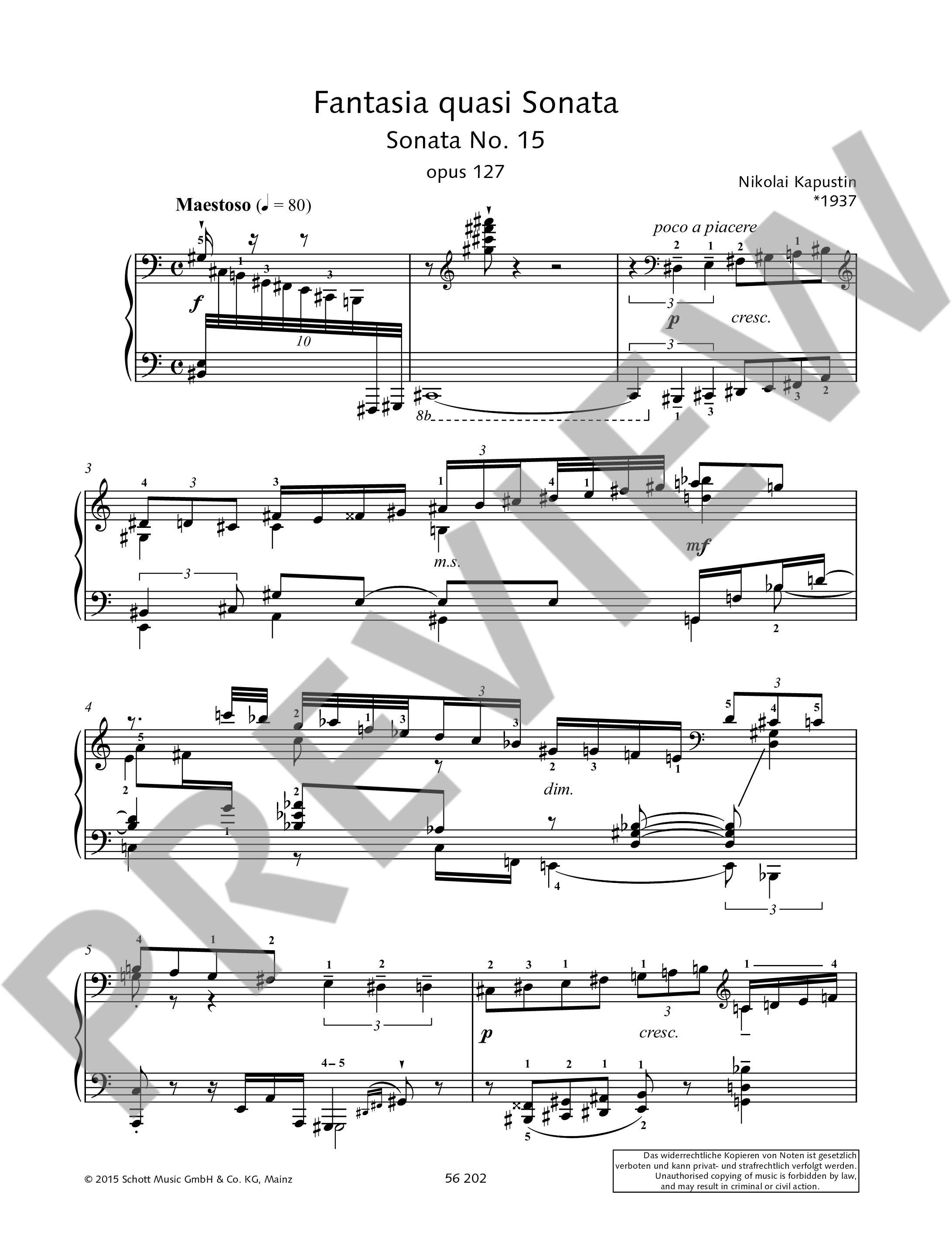 Anderes Coverbild Fantasia quasi Sonata op. 127 