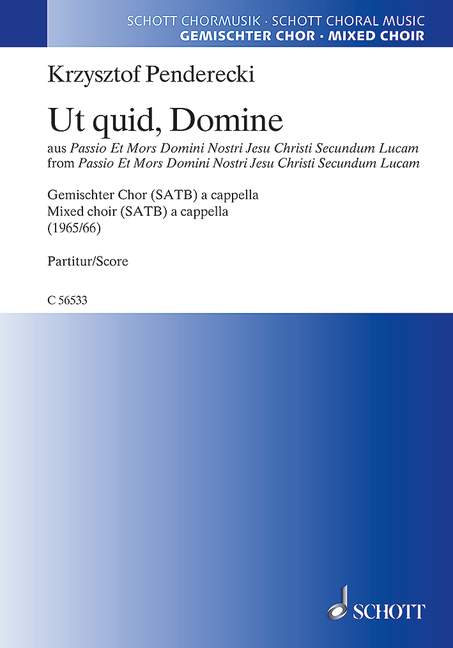 Vorderes Coverbild Ut quid, Domine 