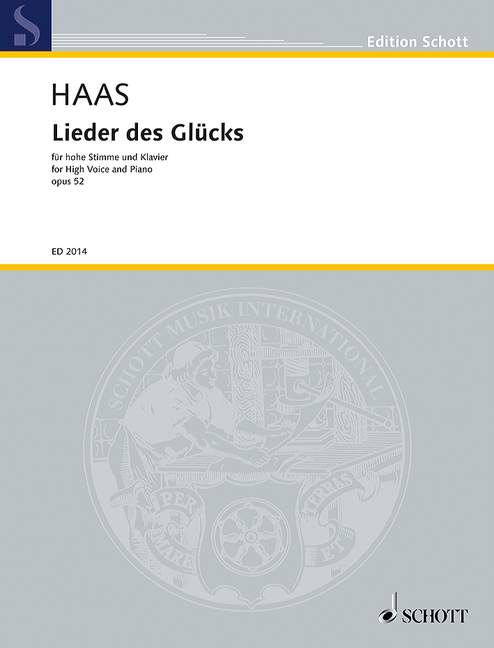 Vorderes Coverbild Lieder des Glücks op. 52 