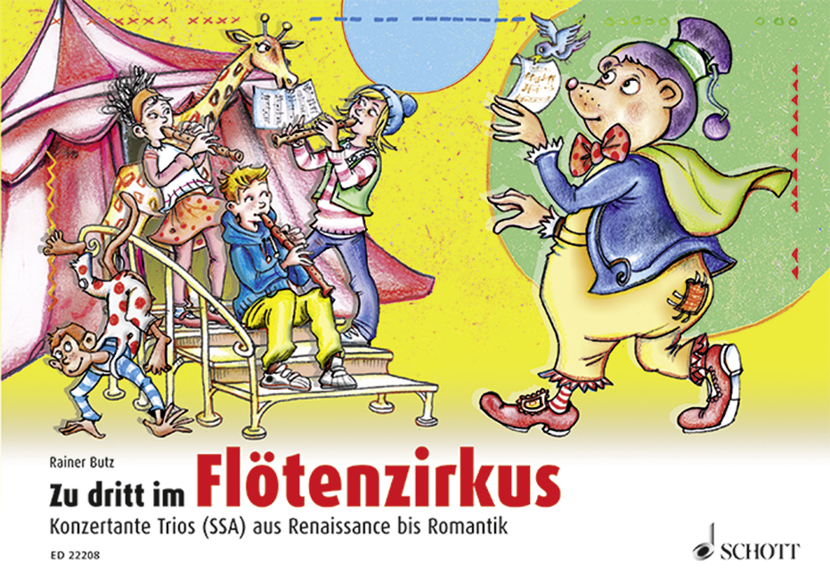 Vorderes Coverbild Zu dritt im Flötenzirkus 