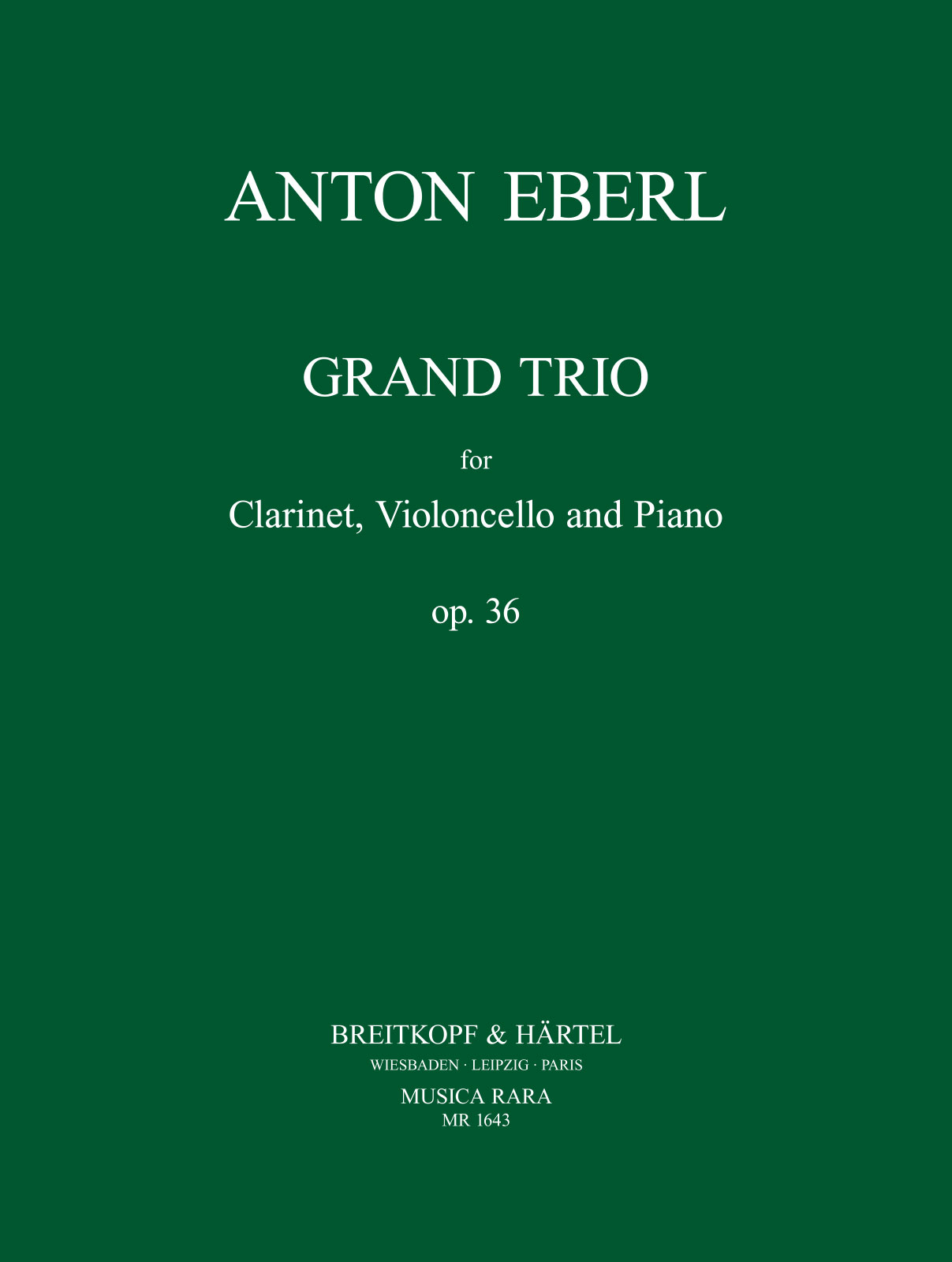 Vorderes Coverbild Grand Trio op. 36