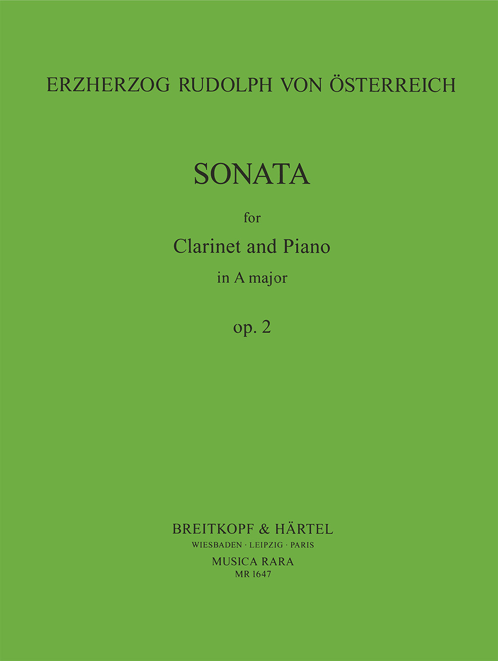 Vorderes Coverbild Sonate in A op. 2