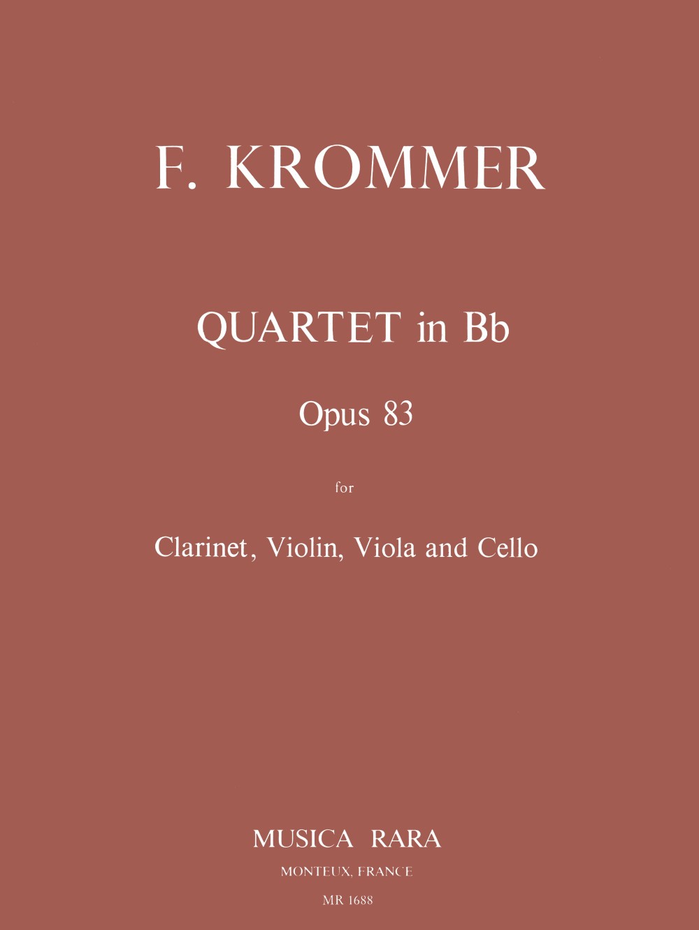 Vorderes Coverbild Quartett in B op. 83