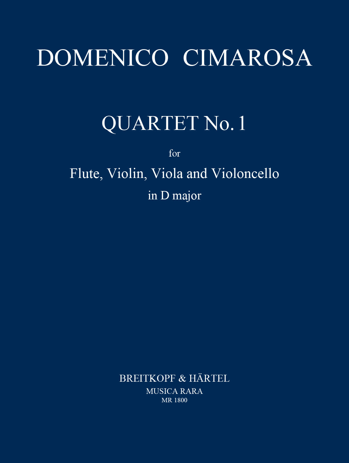 Vorderes Coverbild Quartett in D Nr. 1