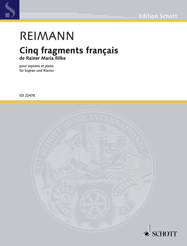 Vorderes Coverbild Cinq fragments français de Rainer Maria Rilke 