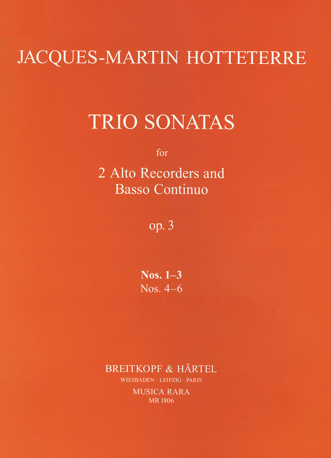 Vorderes Coverbild Triosonaten op. 3/1-3