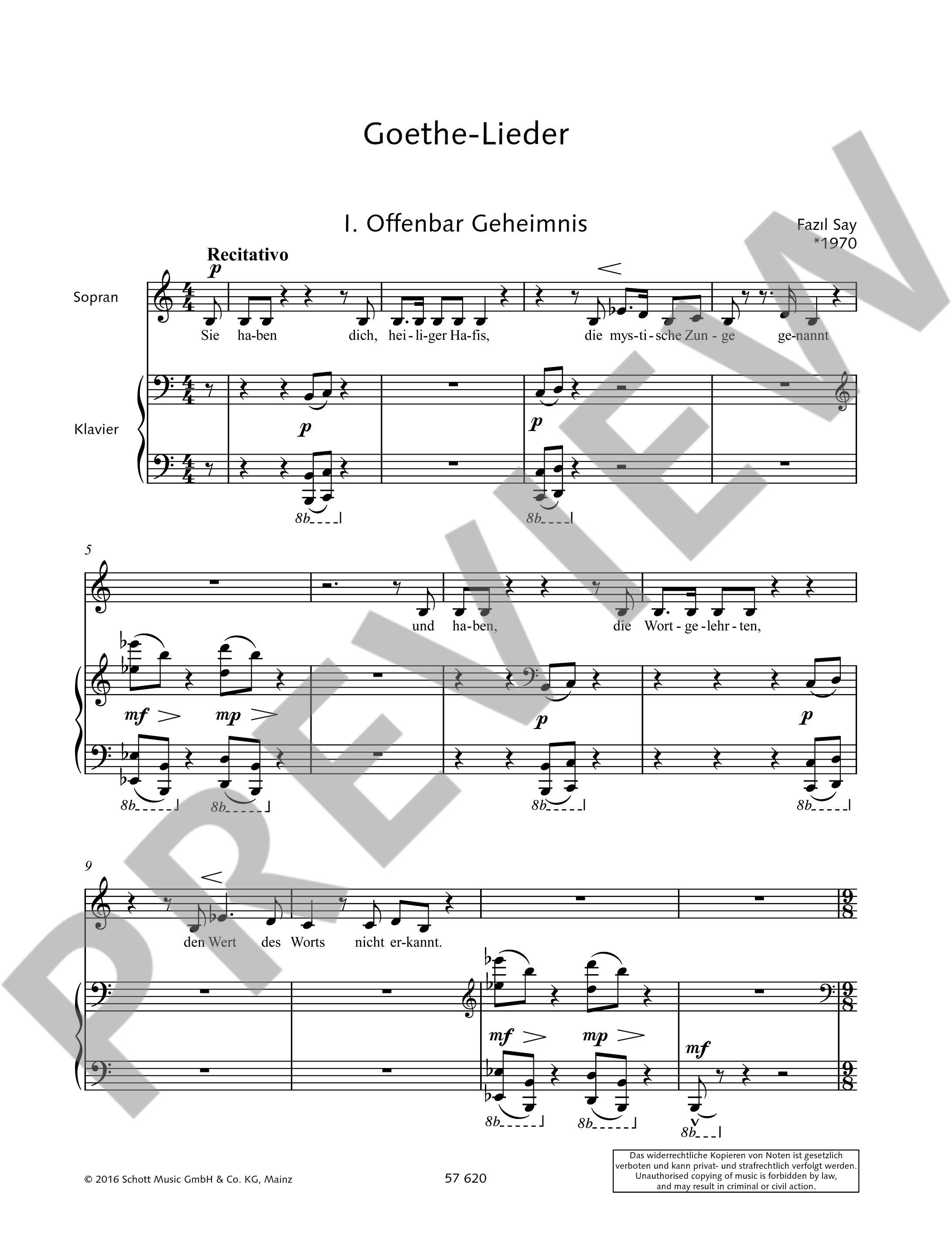 Anderes Coverbild Goethe-Lieder op. 44 