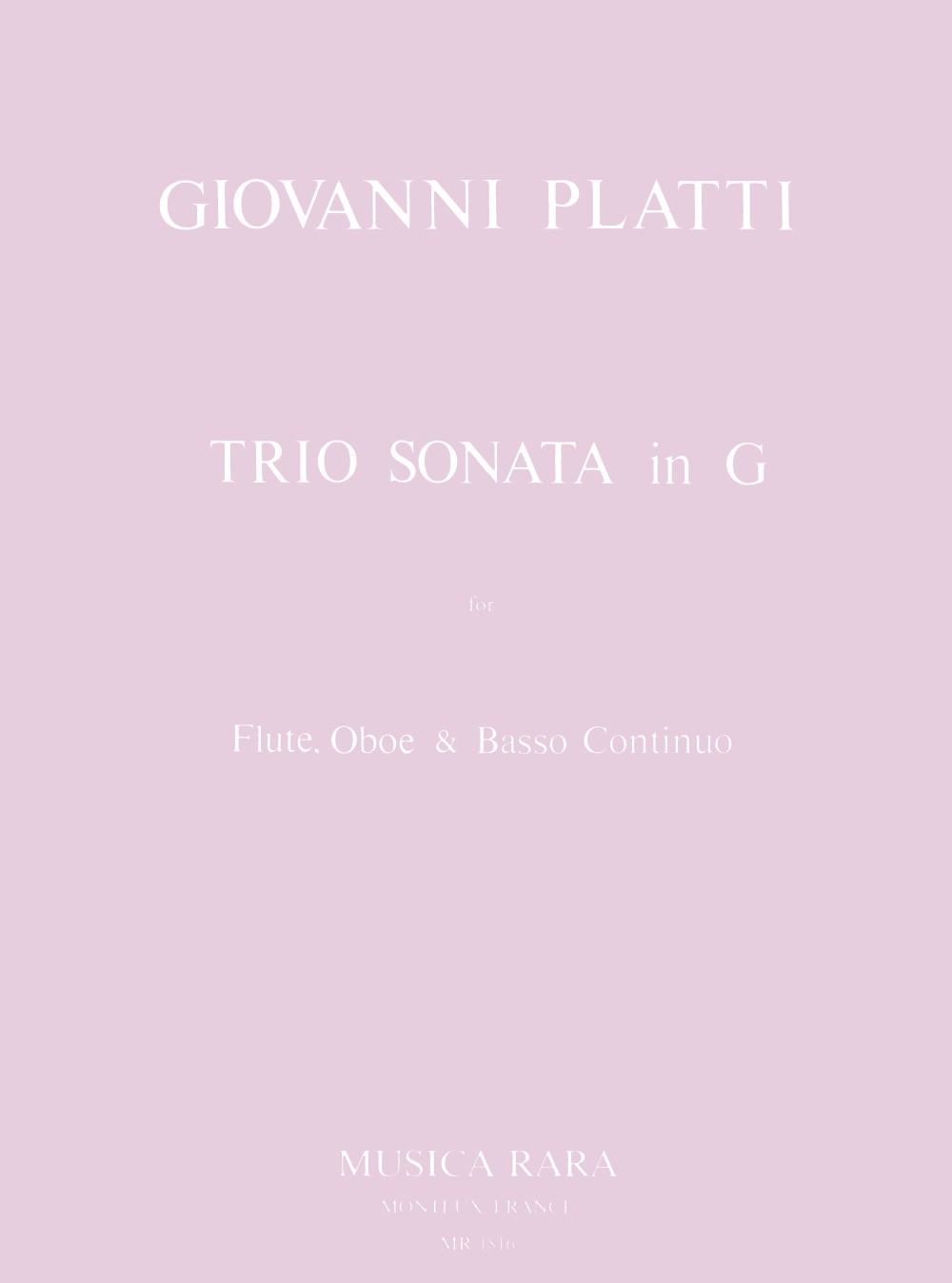Vorderes Coverbild Triosonate in G