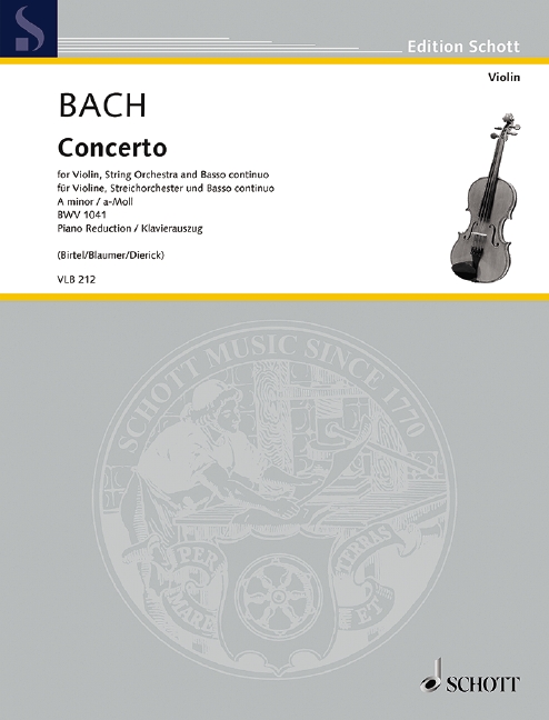Vorderes Coverbild Konzert a-Moll BWV 1041 