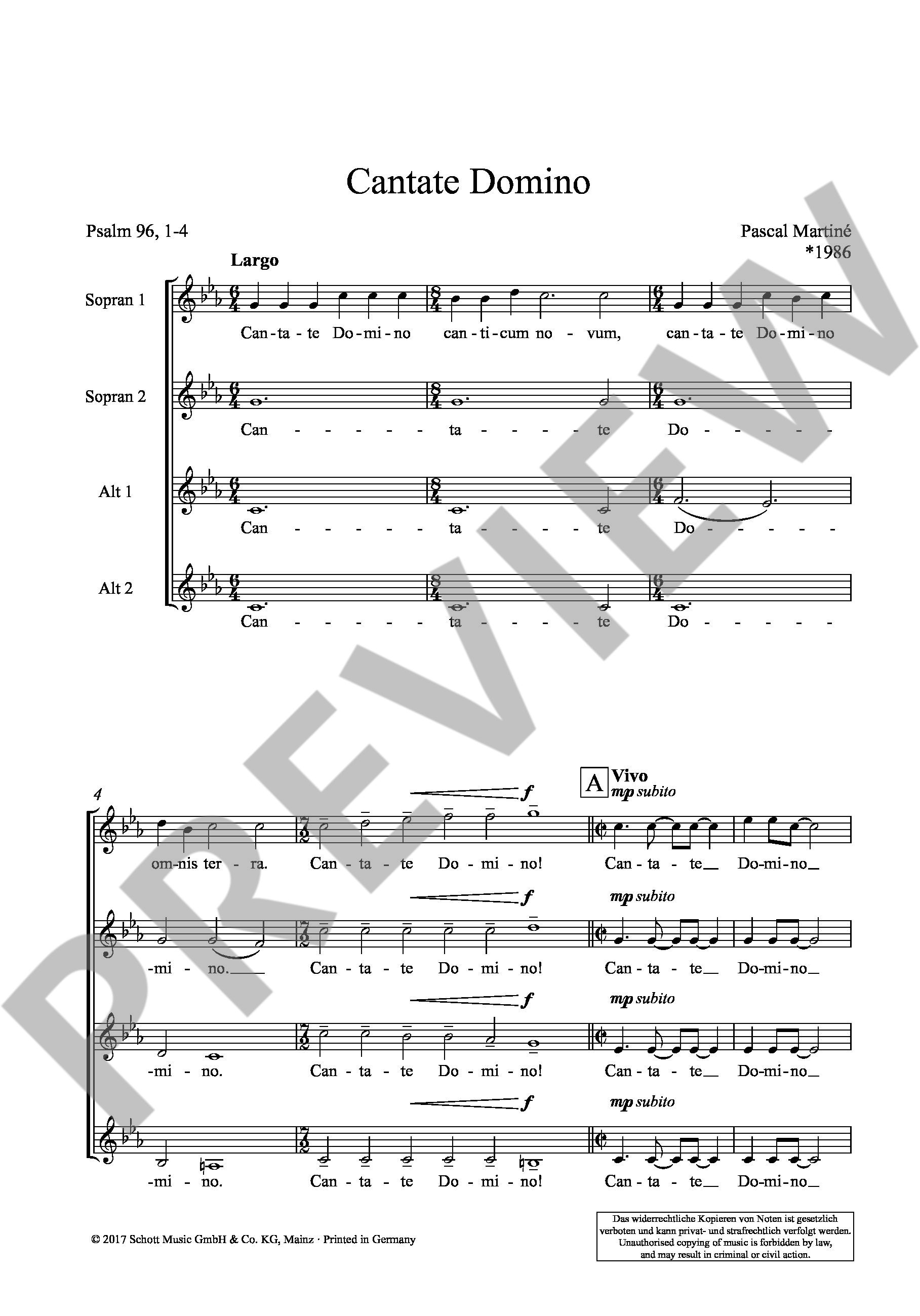 Anderes Coverbild Cantate Domino 