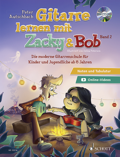 Vorderes Coverbild Gitarre lernen mit Zacky und Bob 