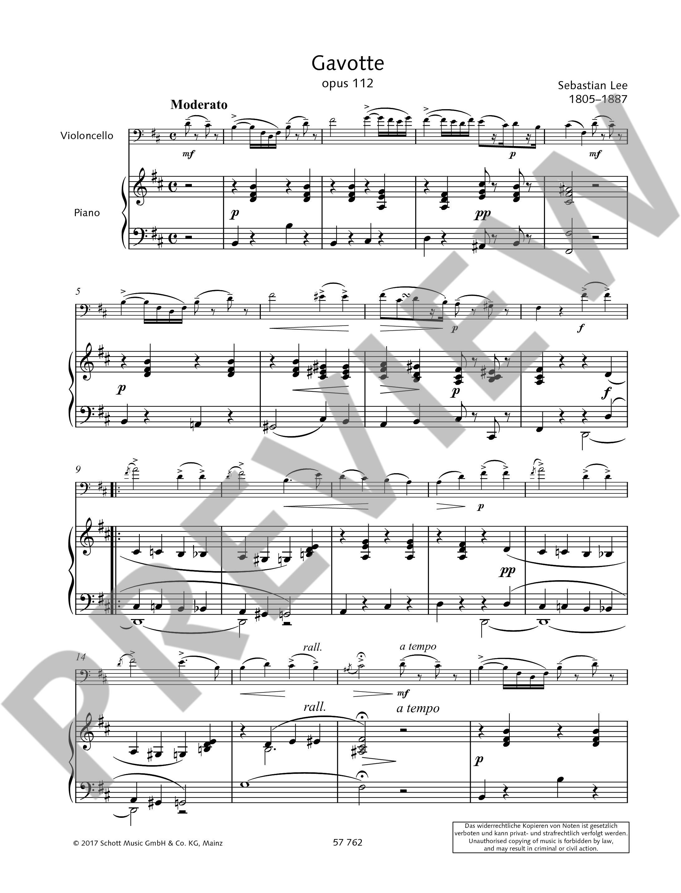 Anderes Coverbild Gavotte op. 112 